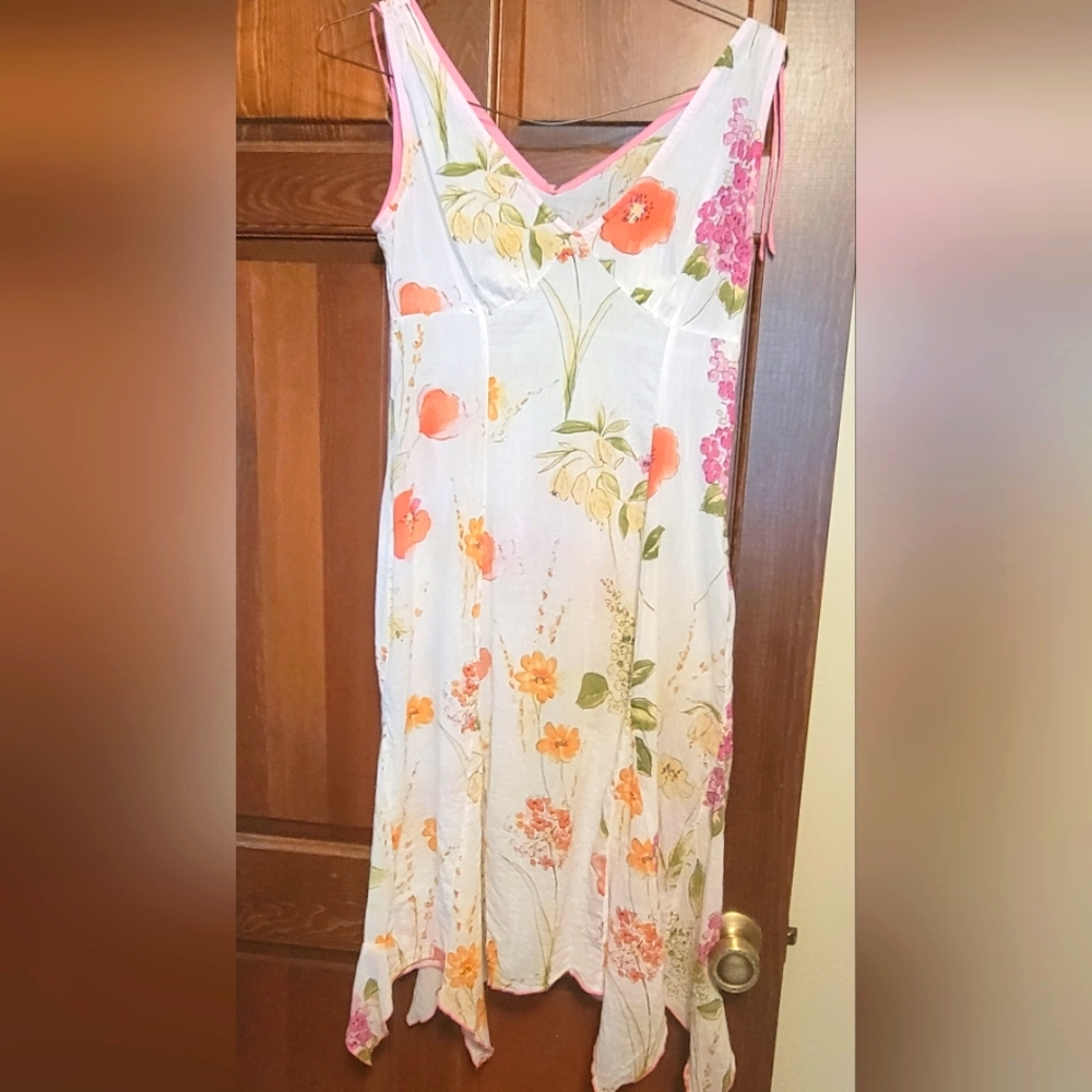 Odille 100% cotton chiffon floral dress. 4